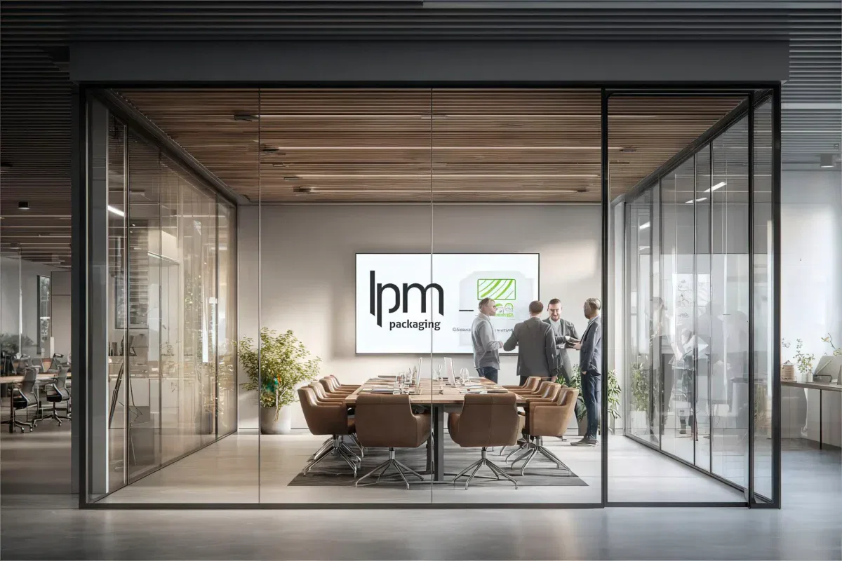 Interno ufficio per l’annuncio della trasformazione in LPM PACKAGING S.p.A.