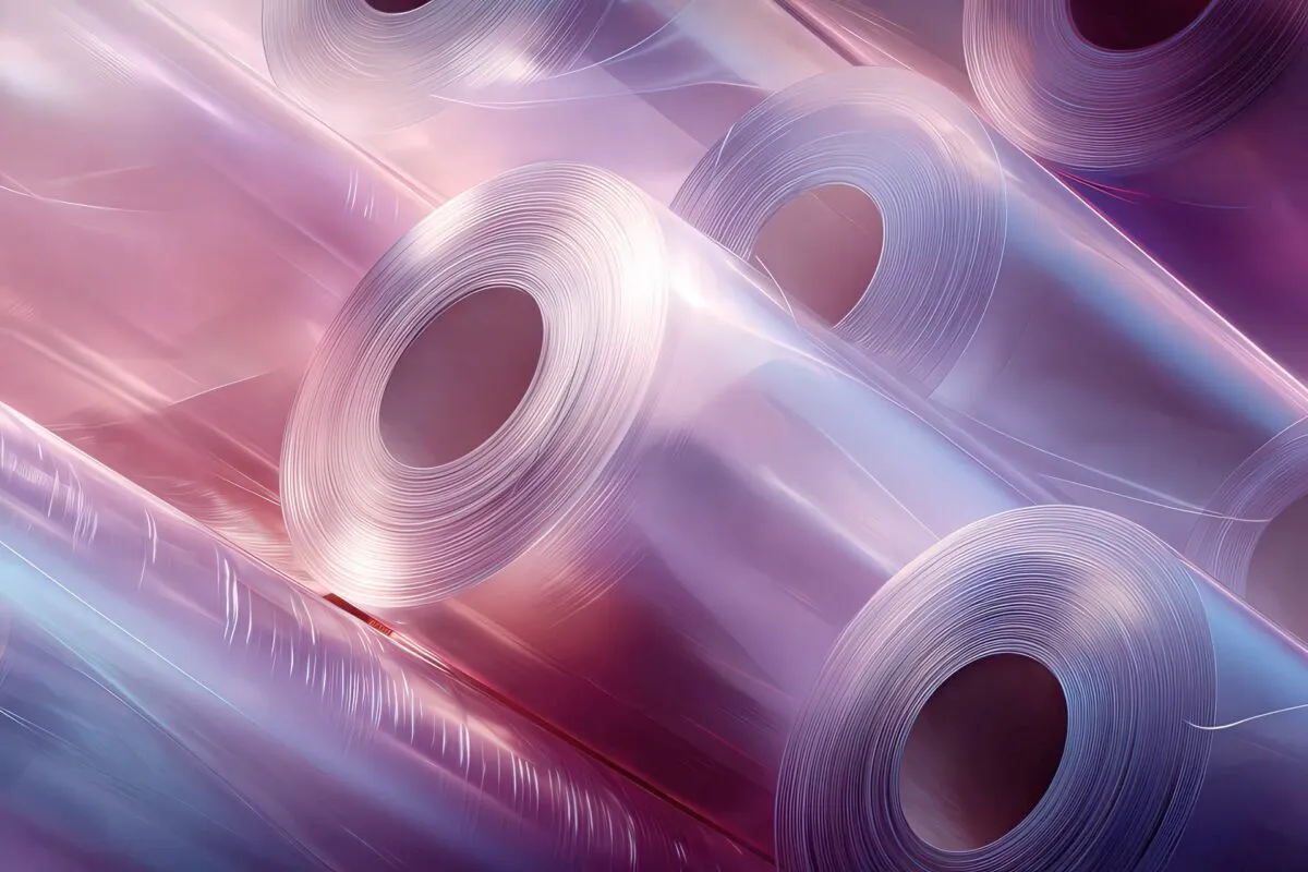 Homepage del nuovo sito di LPM PACKAGING con elementi grafici ispirati ai biopolimeri