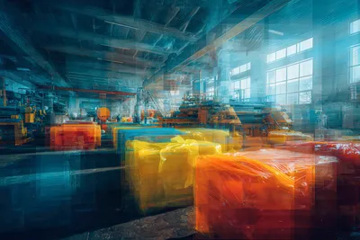 Иштеп жаткан машиналары жана түстүү пластмассадан жасалган роликтери бар LPM өнөр жай ишканасы