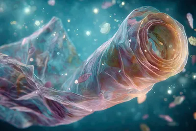 Биоразградлива торба за избледување со текстура за печатење и дигитални симболи