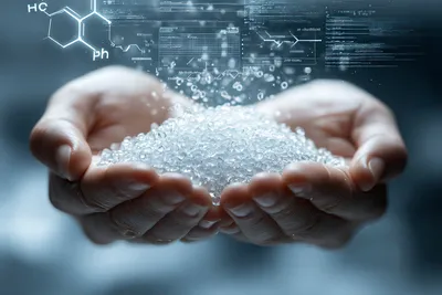 Техникалык жана химиялык фон боюнча биопластикалык гранулдар менен чөйчөкчөлөр